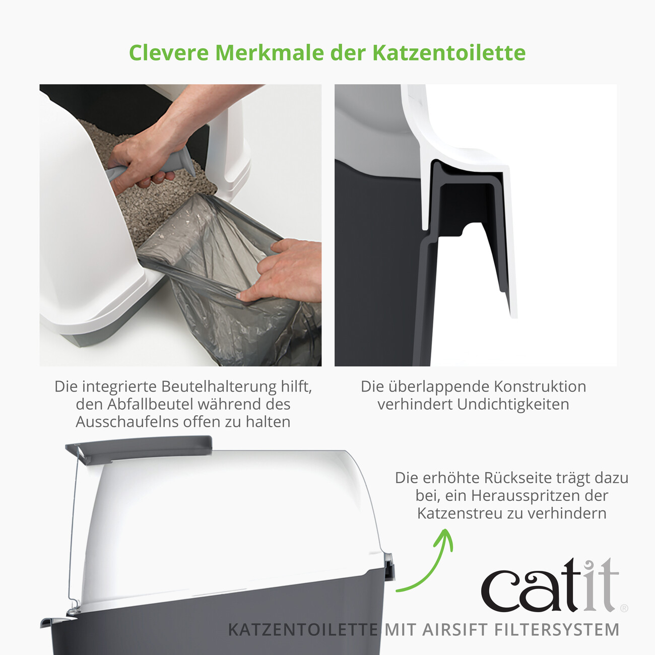 Catit Katzentoilette mit Abdeckung Bild 5