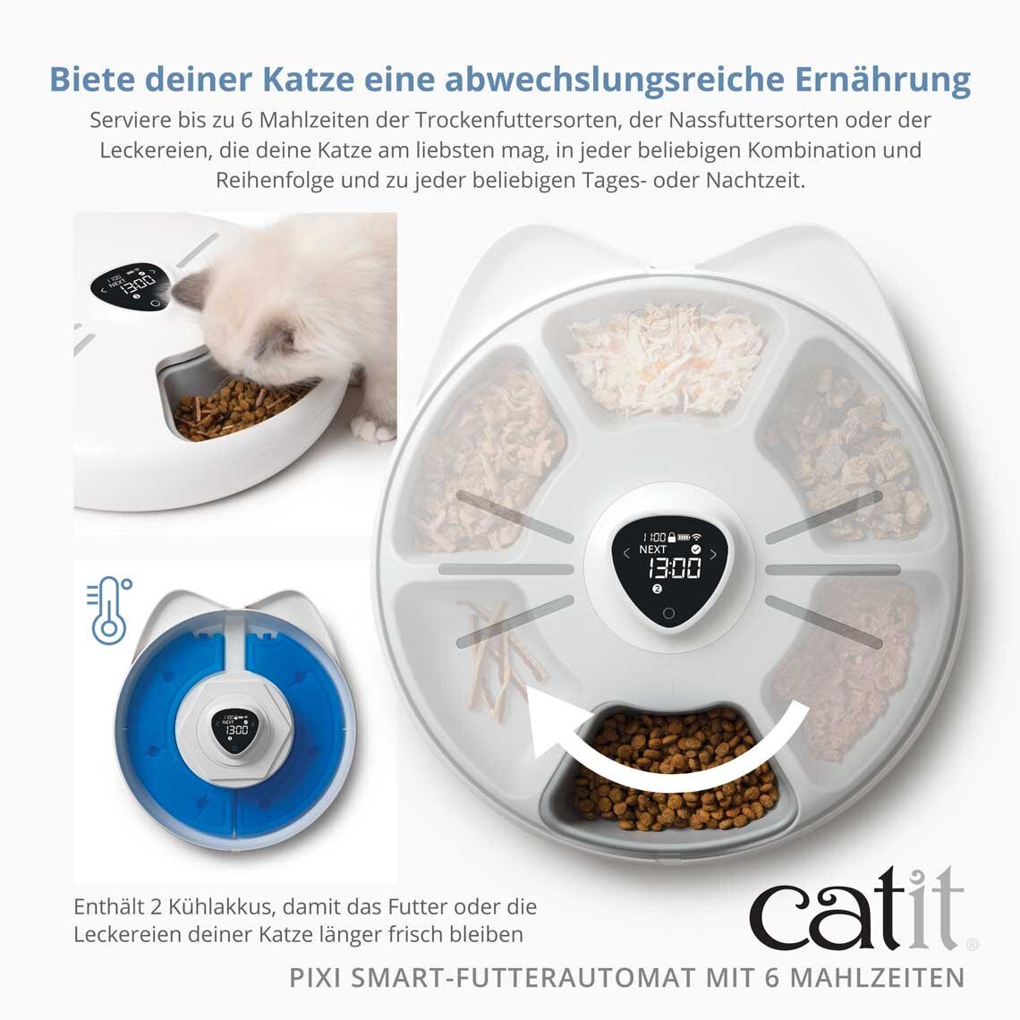 Catit Pixi Smart Futterautomat für 6 Mahlzeiten Bild 3
