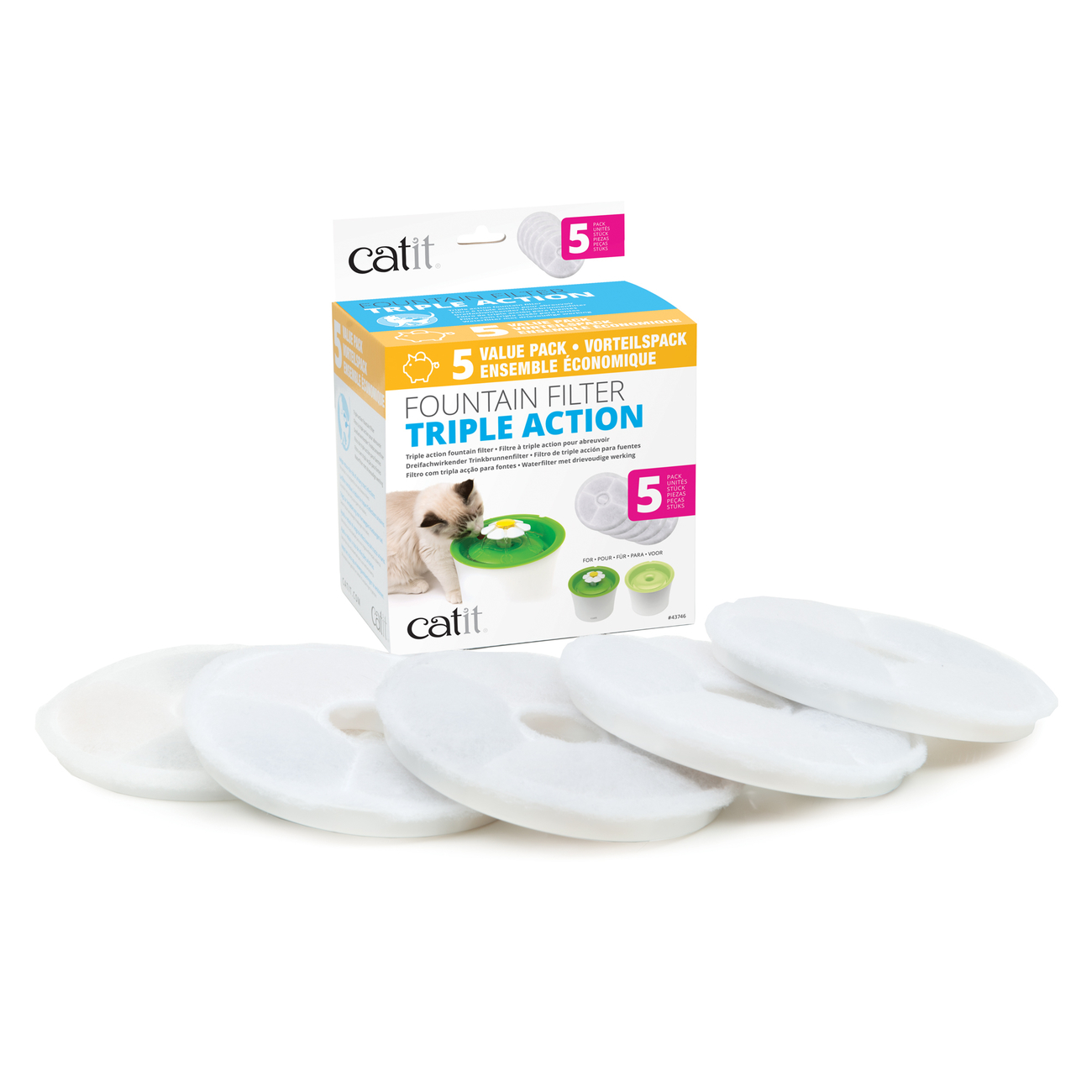 catit Senses 2.0 Ersatzfilter für Blumentrinkbrunnen, 3L Bild 2