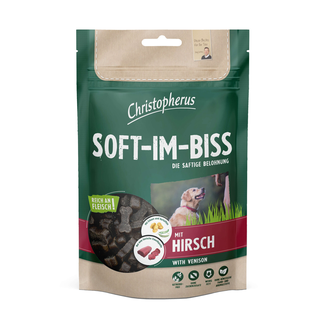 Christopherus Hundesnacks Soft-Im-Biss mit Hirsch Bild 1