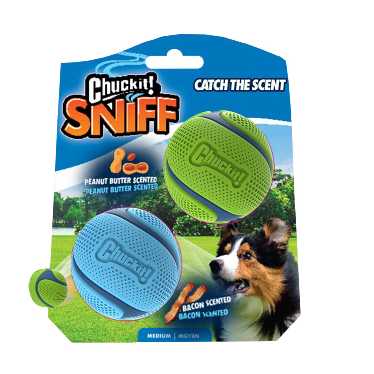 Chuckit! Sniff Fetch Ball Bacon & Peanut Butter Bild 1