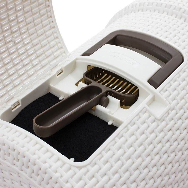Curver Petlife Katzentoilette Style in Rattan Optik Bild 7