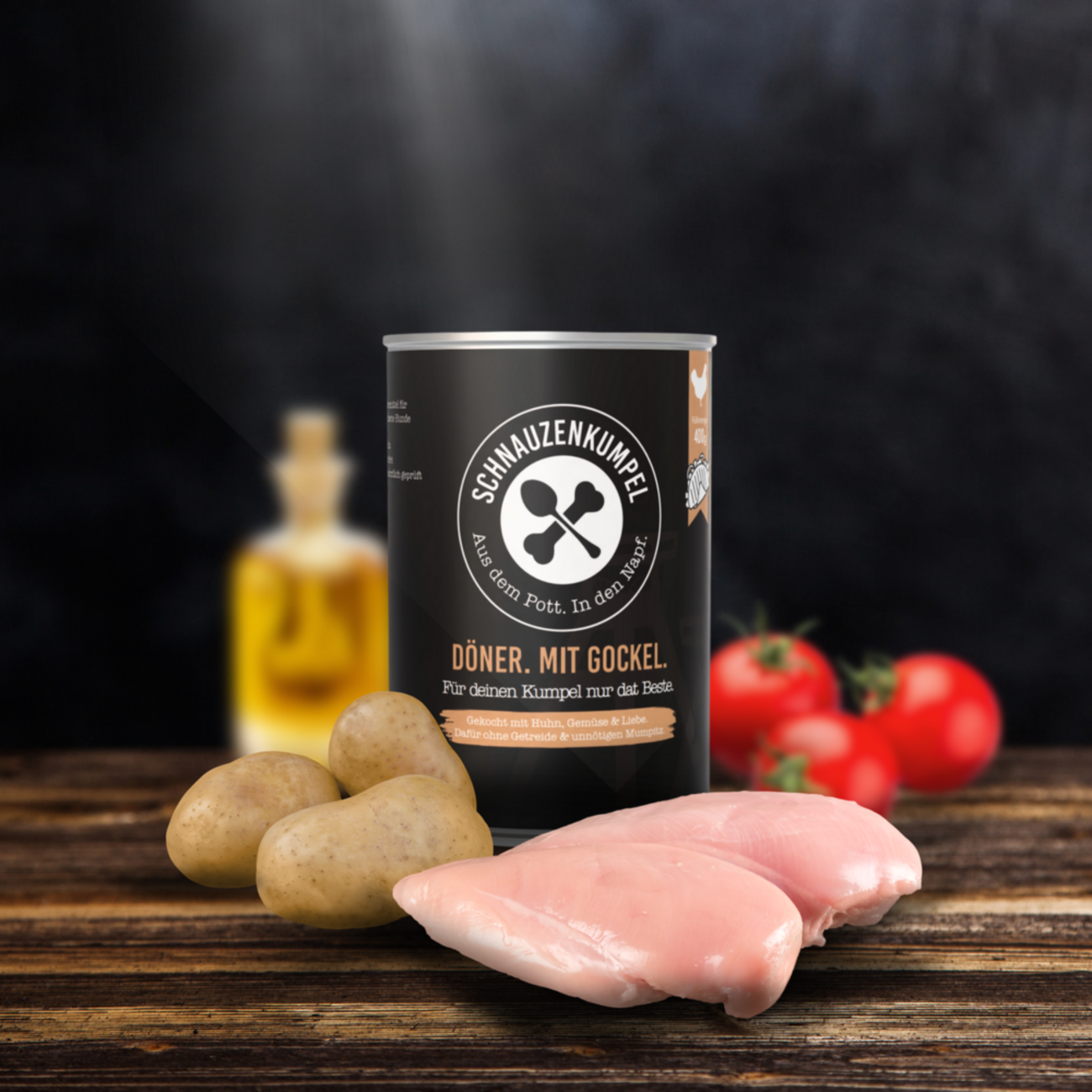 Döner. Mit Gockel. Hundefutter Bild 2