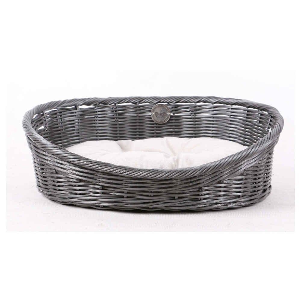 Rustic Rattankörbe mit Kissen, M – 58 x 44 x 19 cm Rustic Rattankörbe mit Kissen, M – 58 x 44 x 19 cm