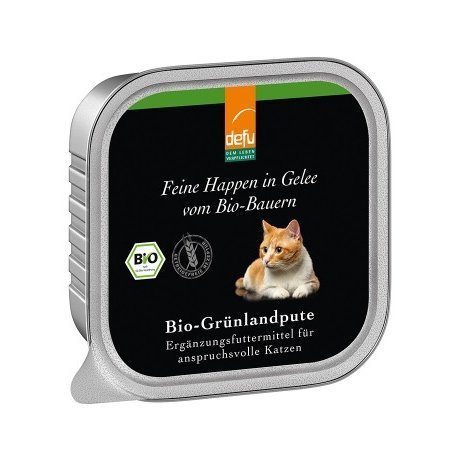 defu Katzenfutter Bio-Grünlandpute - Feine Happen in Gelee Bild 1