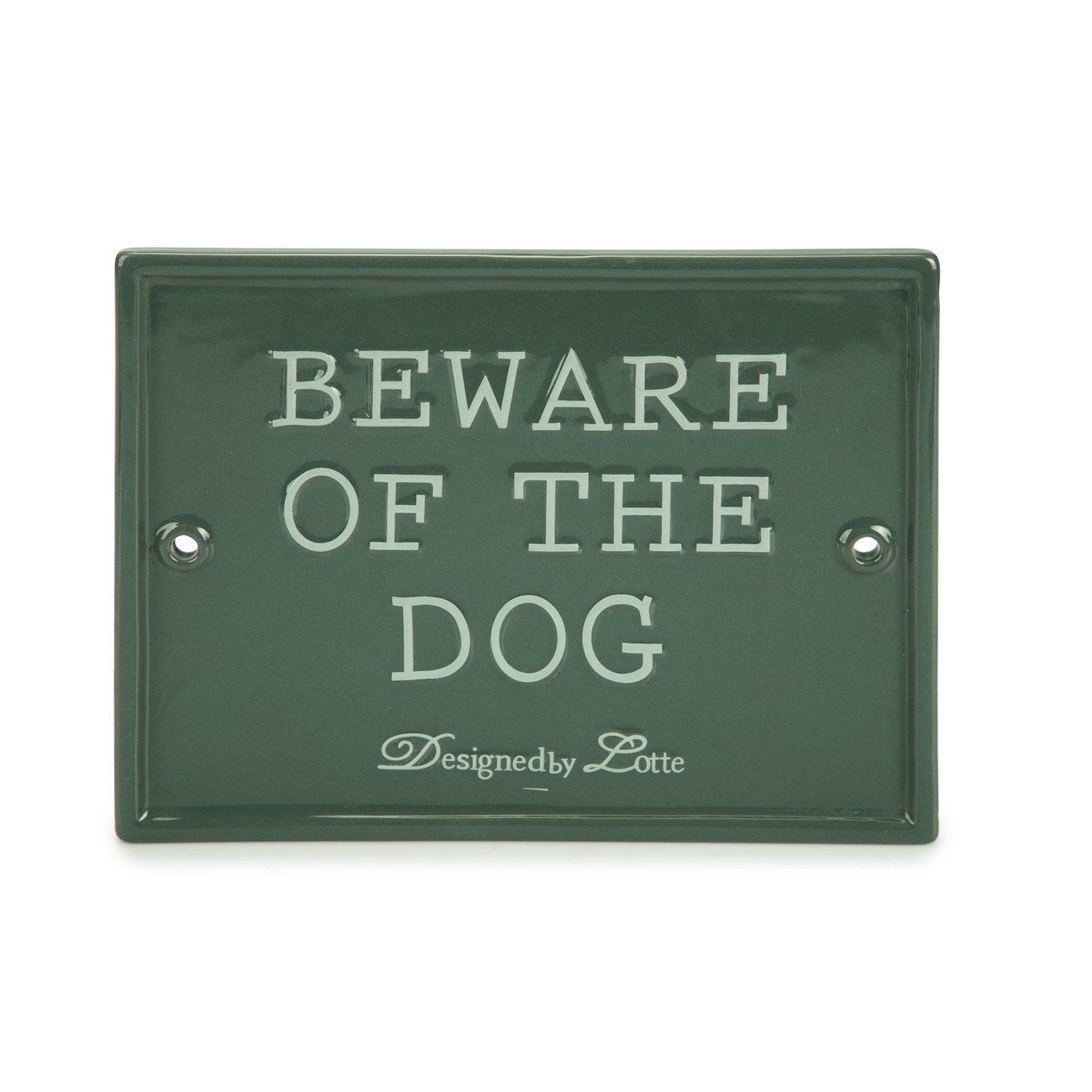 Beware of the Dog Keramikschild Bild 1