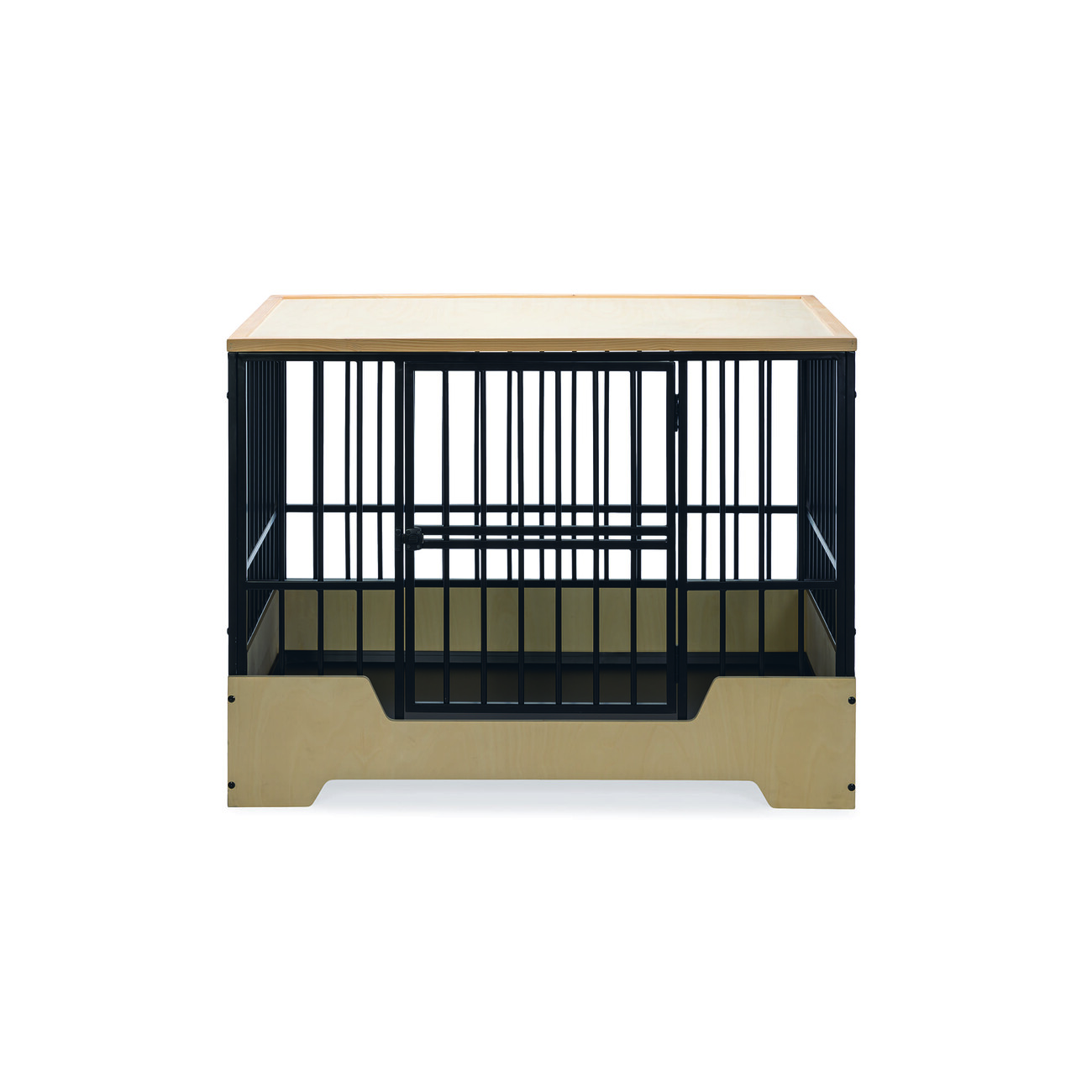Hundekäfig mit Holzkiste, Bench Quirine Bild 1