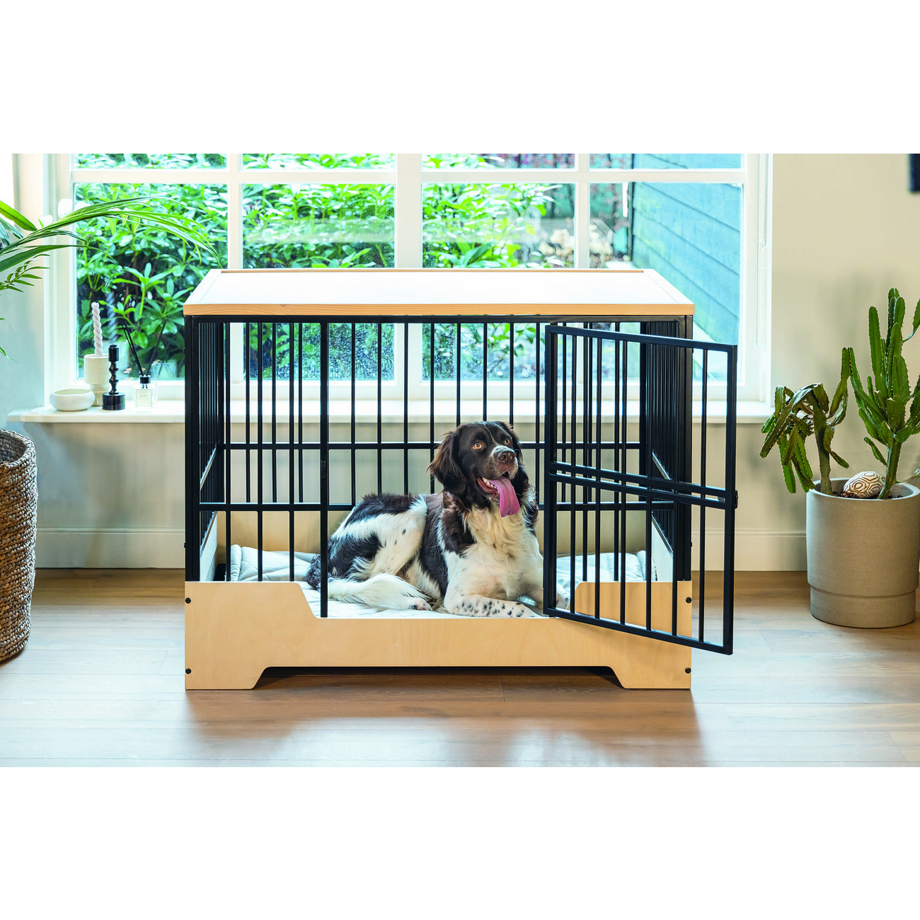 Hundekäfig mit Holzkiste, Bench Quirine Bild 13