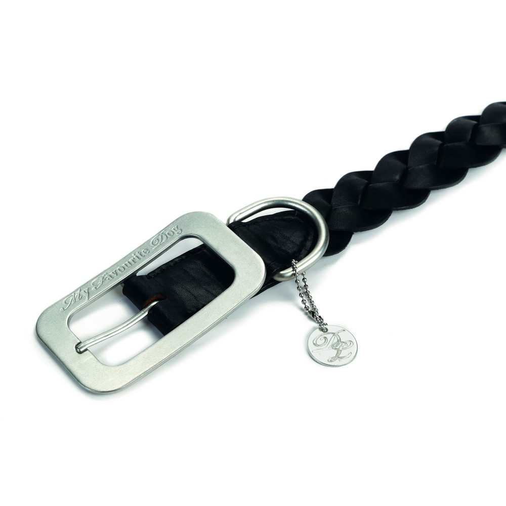 Designed By Lotte Lederhalsband für Hunde geflochten Bild 3
