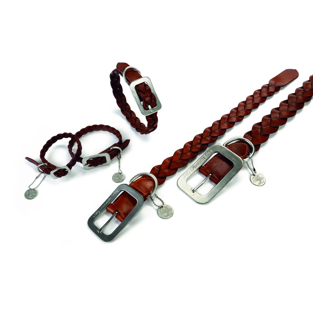 Designed By Lotte Lederhalsband für Hunde geflochten Bild 5