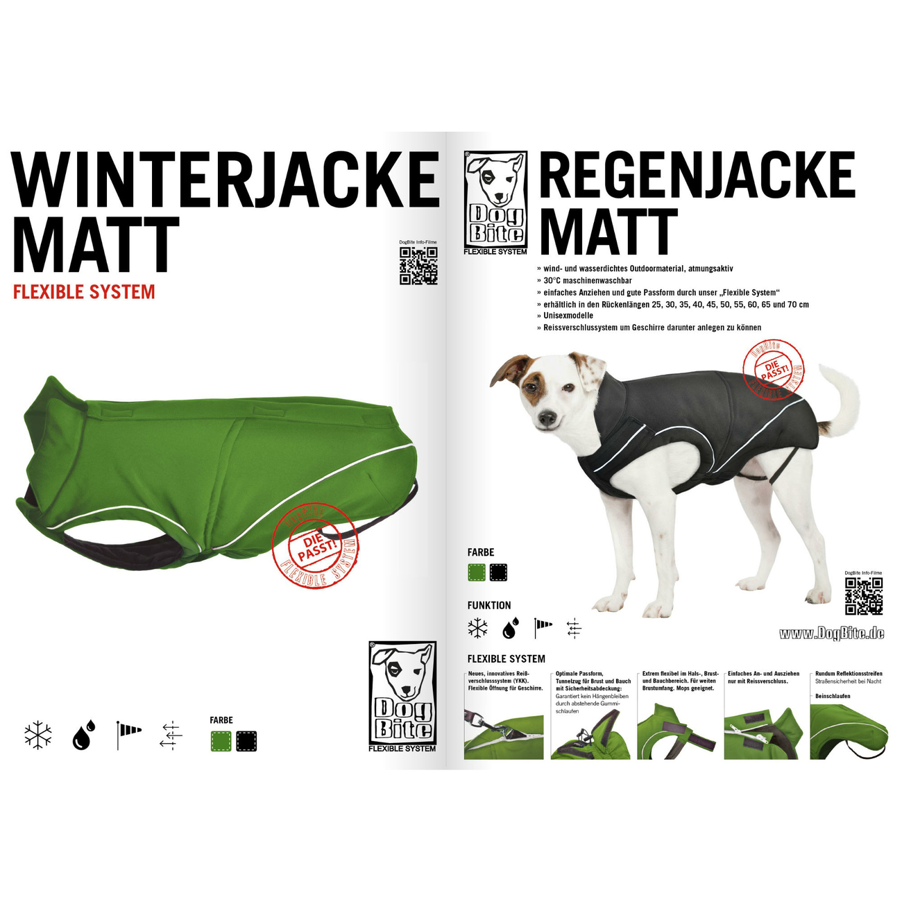 DogBite Hunde Ganzjahres Regenjacke Matt Bild 12