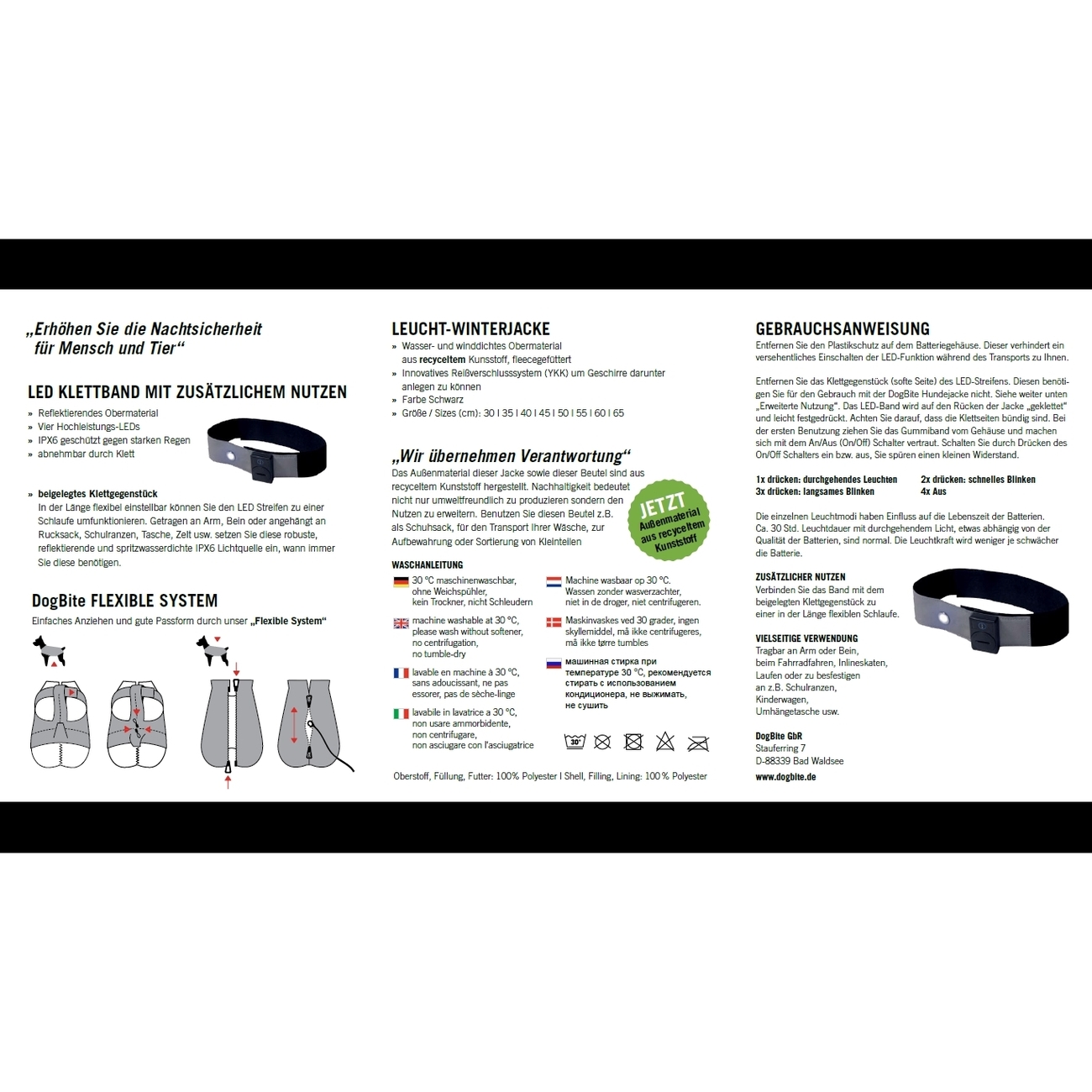 DogBite Hunde Leucht-Winterjacke mit LED Bild 9