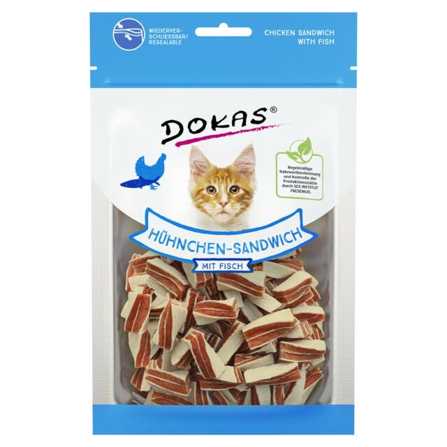 Katzensnack Hühnchen Sandwich mit Fisch Bild 1