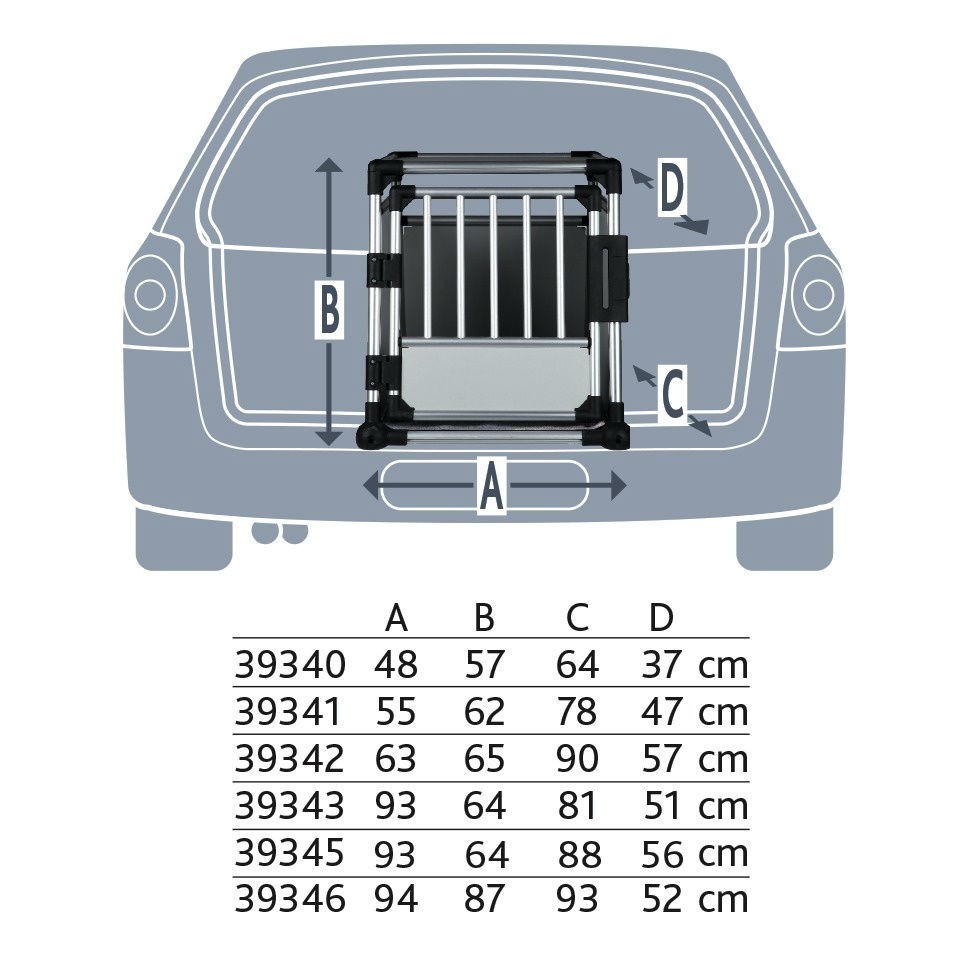 Trixie Doppel Transportbox Alubox Autobox für 2 Hunde Bild 4