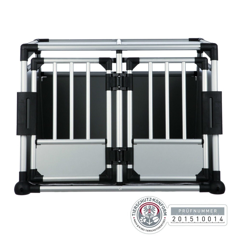 Trixie Doppel Transportbox Alubox Autobox für 2 Hunde Bild 3