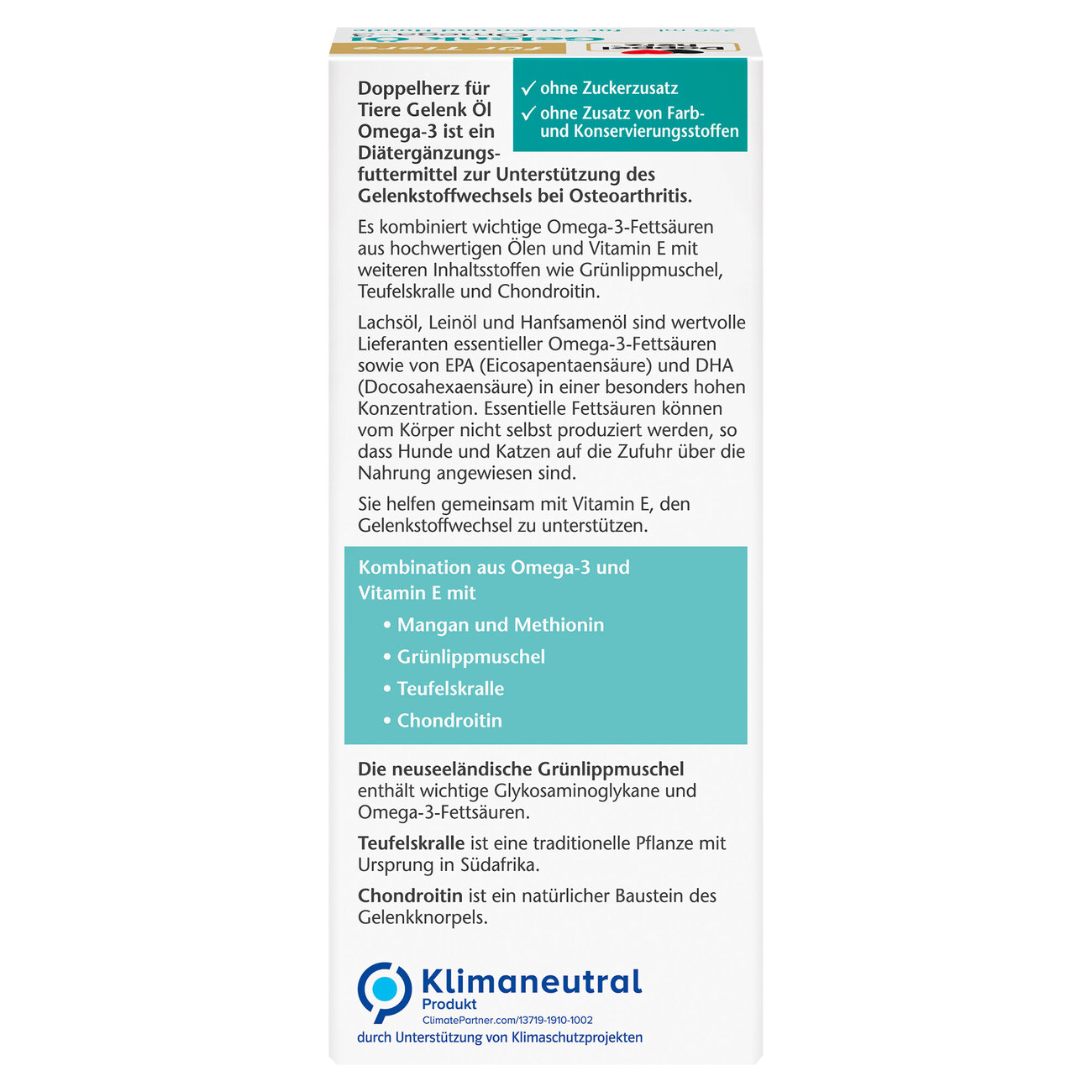 Gelenk Öl für Katzen und Hunde Bild 4