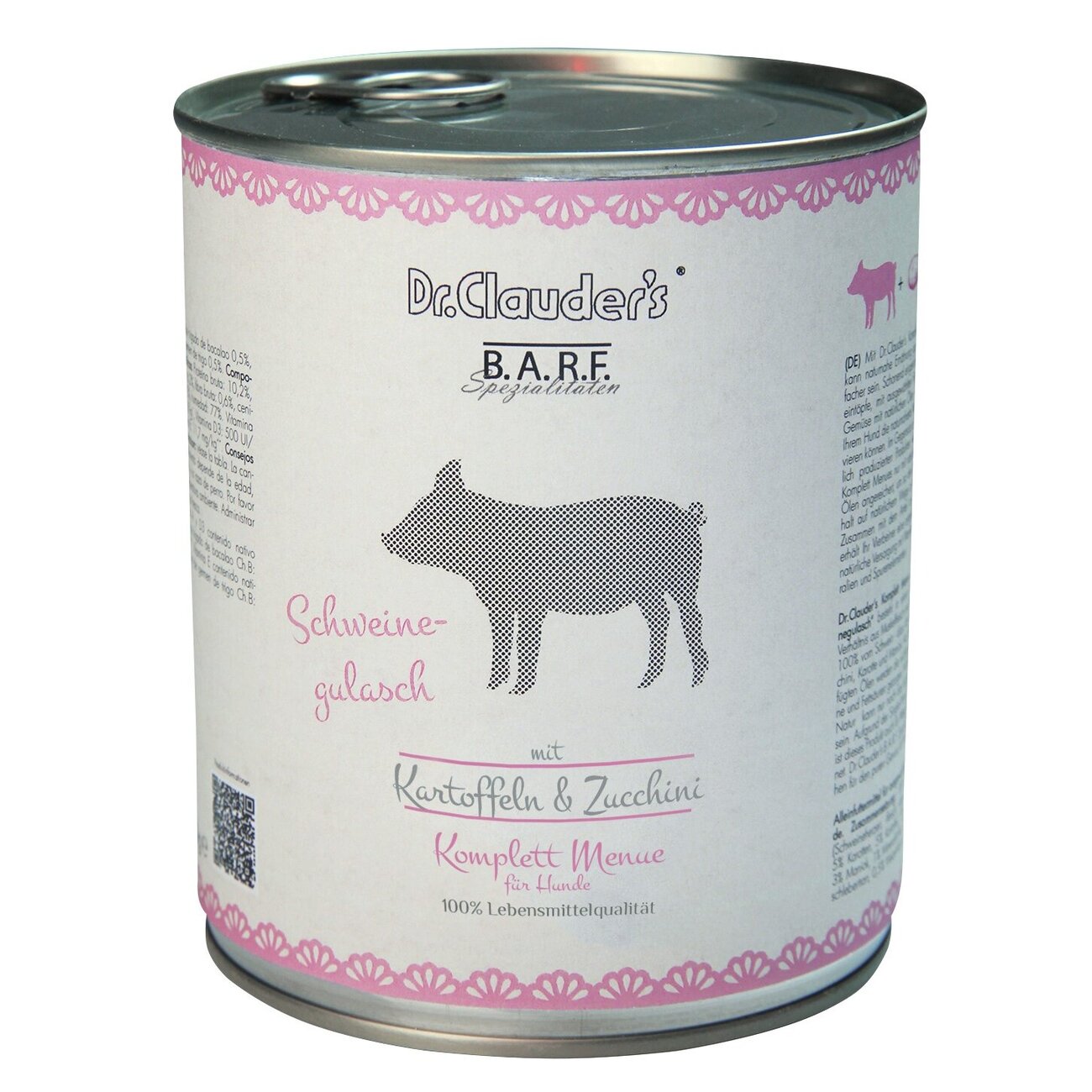 Dr. Clauders Barf Dog Komplettmenü Schweinegulasch Bild 2