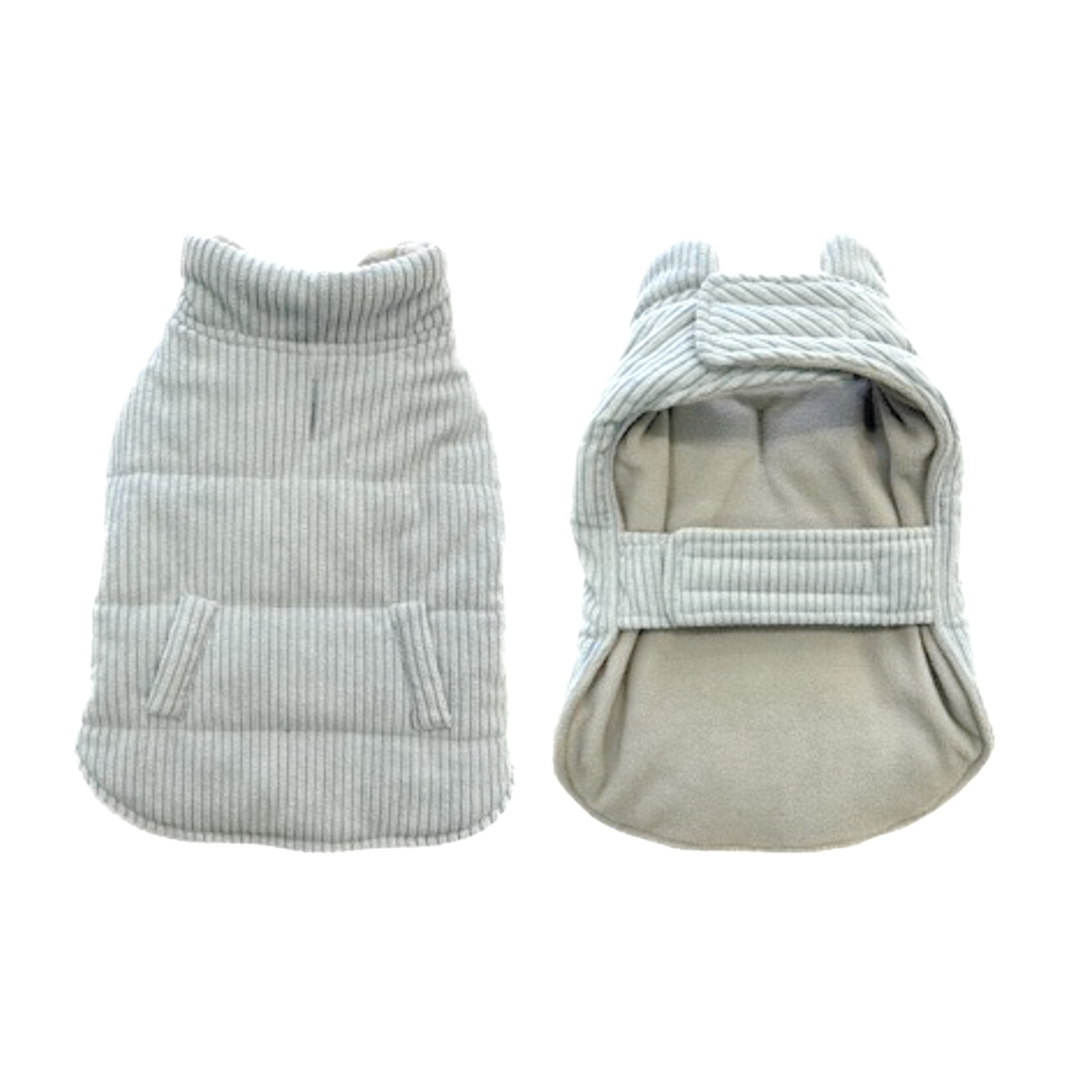 Hundemantel Corduroy grau Bild 1