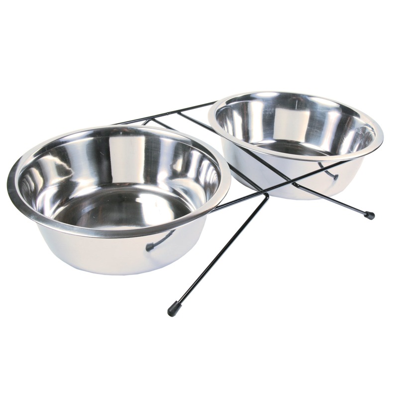 Eat-on-Feet Hunde Napf Set mit Halter Bild 1