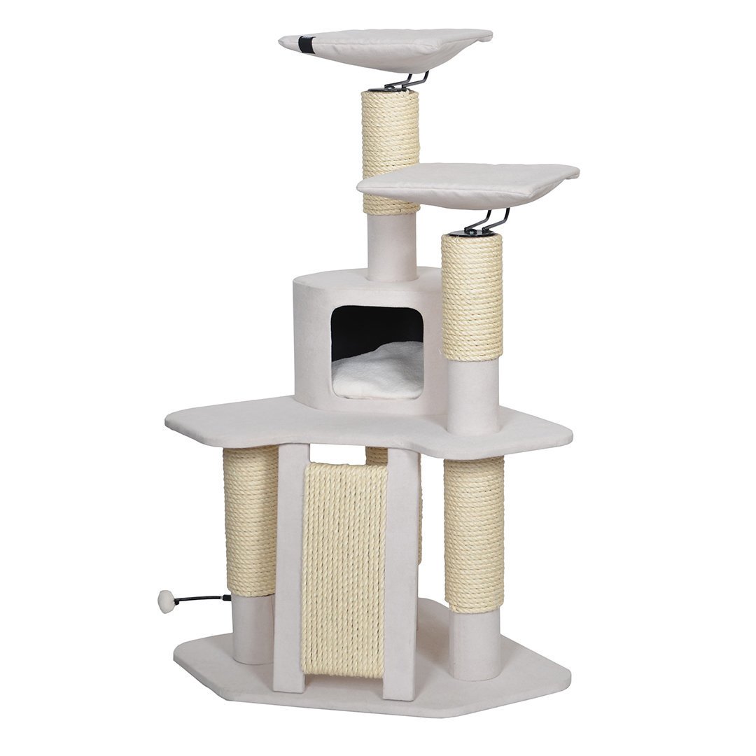 Kratzbaum Nagano, 66x66x134 cm, off-white Kratzbaum Nagano, 66x66x134 cm, off-white