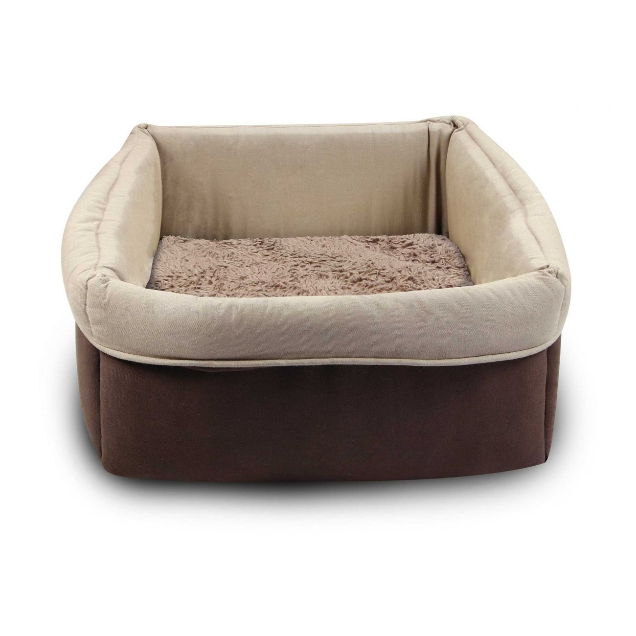 Eco Well Katzen & Kleinhundbett, Gr. M: 50 x 50 cm, braun/beige