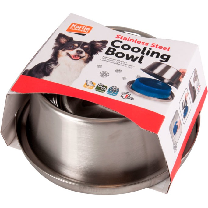 Edelstahl Kühlnapf für Hunde Bild 1