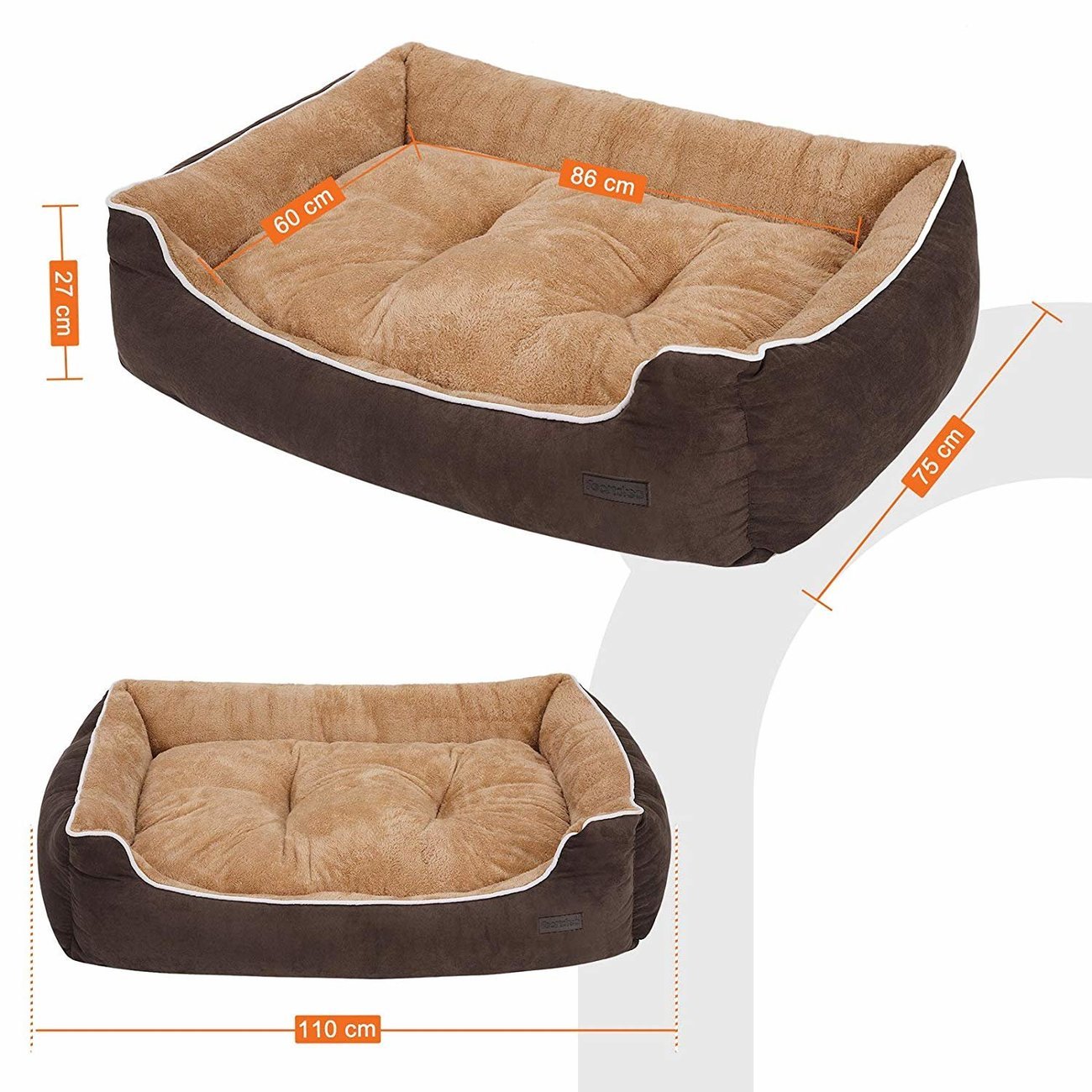 FEANDREA by SONGMICS Hundebett mit Liegefläche aus Plüsch Bild 16