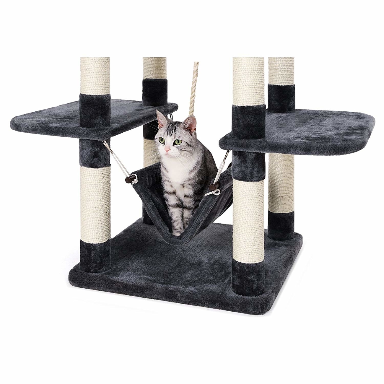 FEANDREA by SONGMICS Katzenkratzbaum mit Hängematte, Höhle, Spielzeug Bild 11