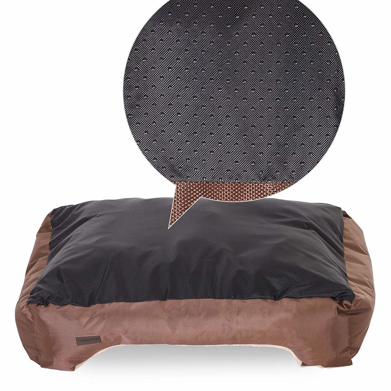 FEANDREA Hundebett braun mit Wendekissen Bild 8