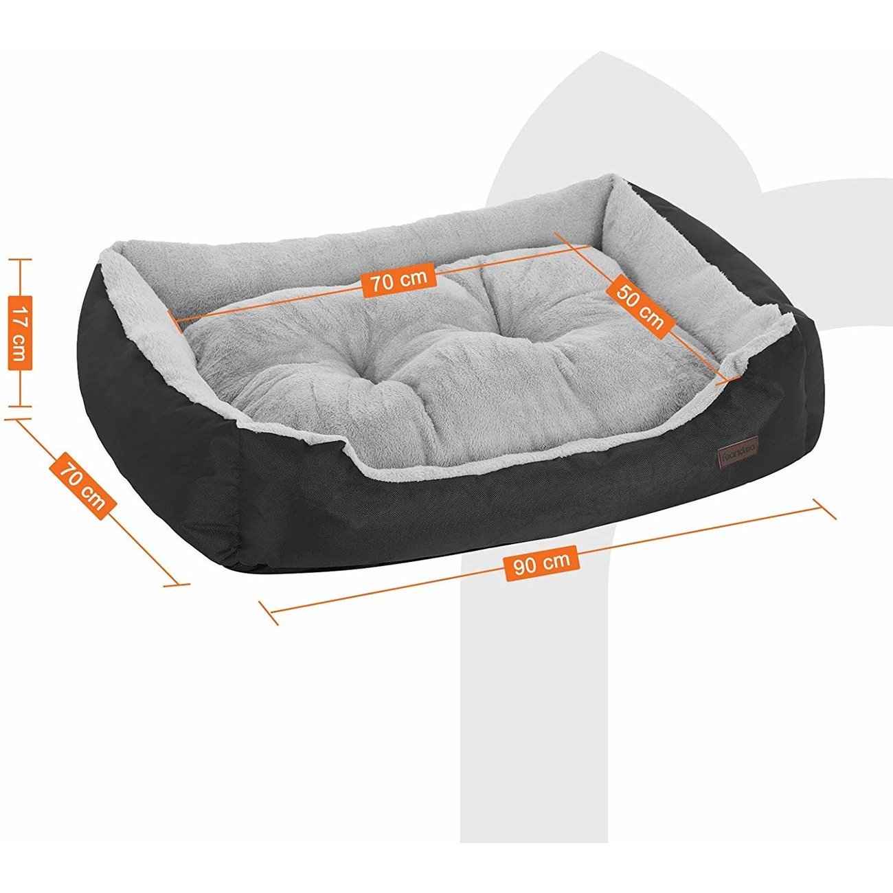 FEANDREA Hundebett braun mit Wendekissen Bild 12