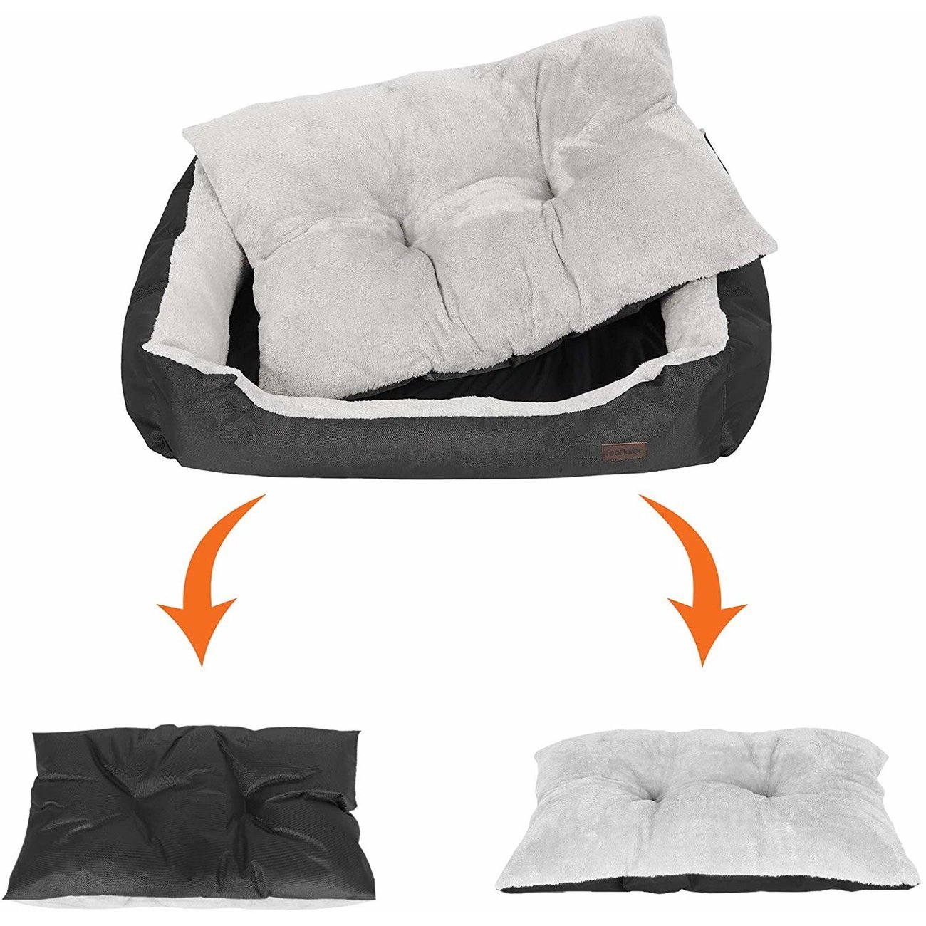 FEANDREA Hundebett braun mit Wendekissen Bild 18