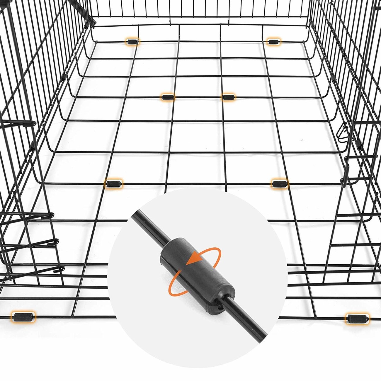 FEANDREA Hundekäfig, Hundebox mit Trennwand, 2 Türen Bild 3