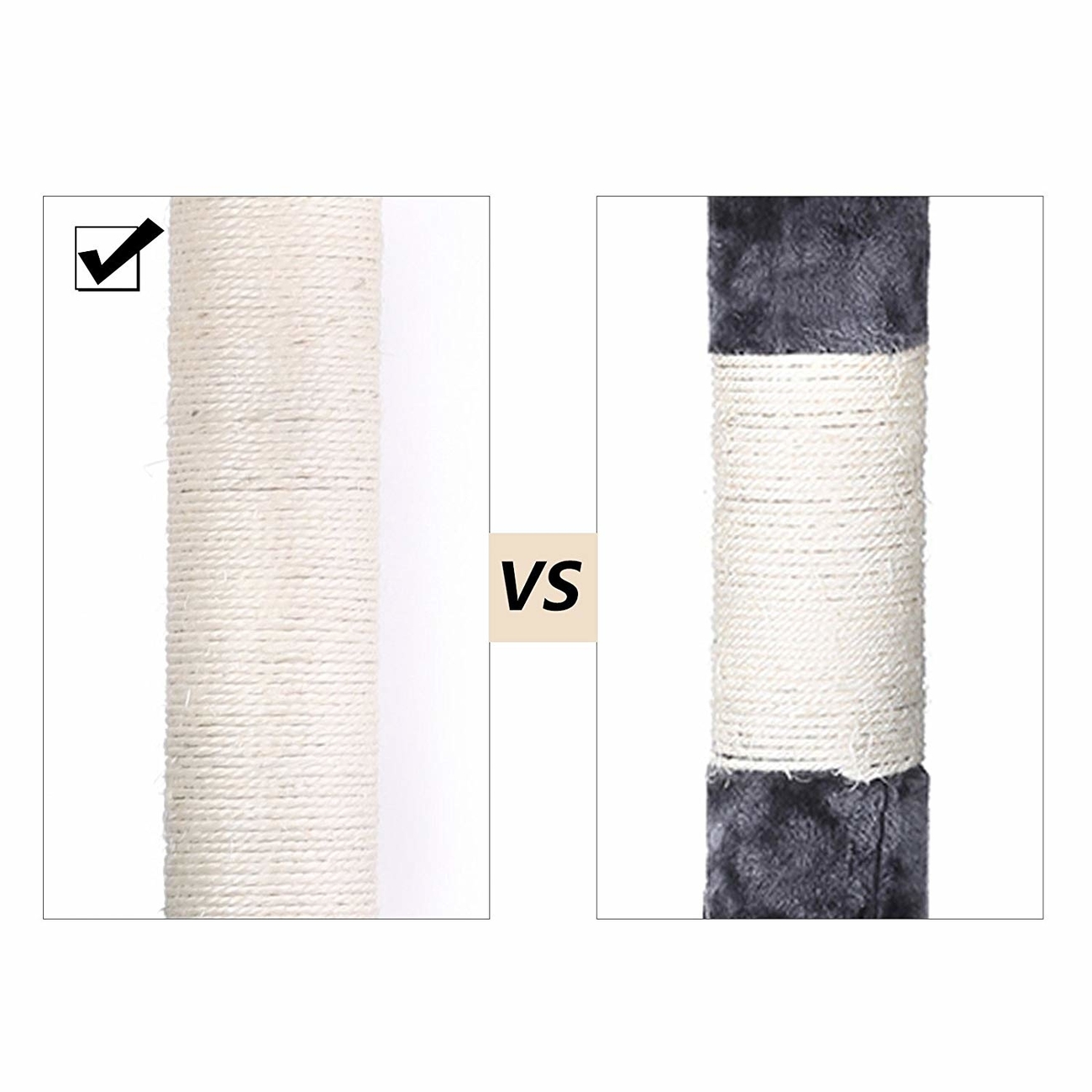 FEANDREA Katzen Kratzbaum mit 2 Höhlen Bild 13