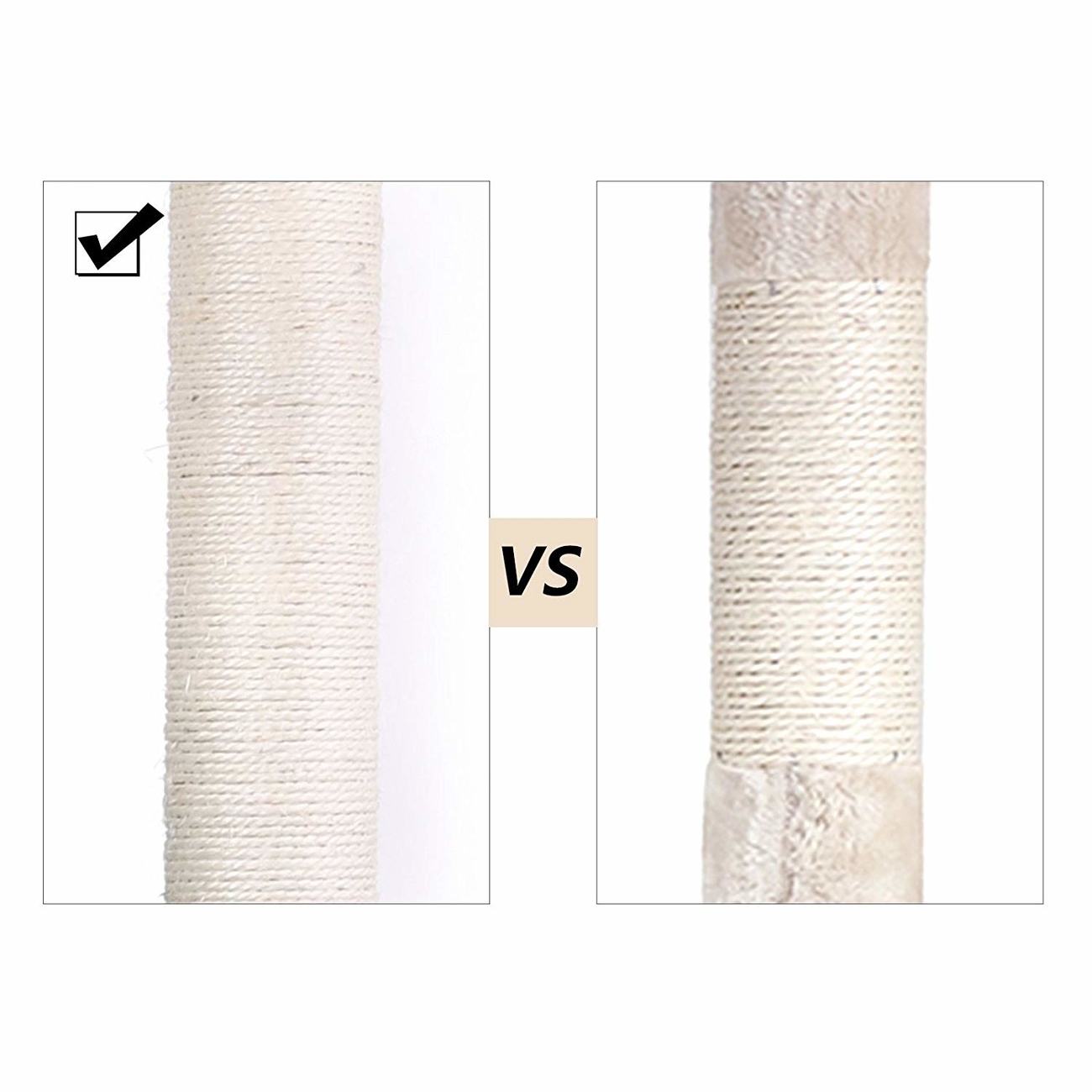 FEANDREA Katzen Kratzbaum mit 2 Höhlen Bild 16