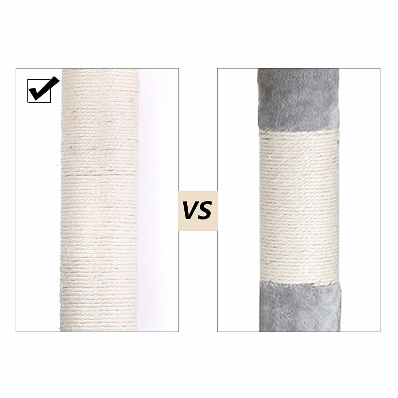 FEANDREA Katzen Kratzbaum mit 2 Höhlen Bild 26