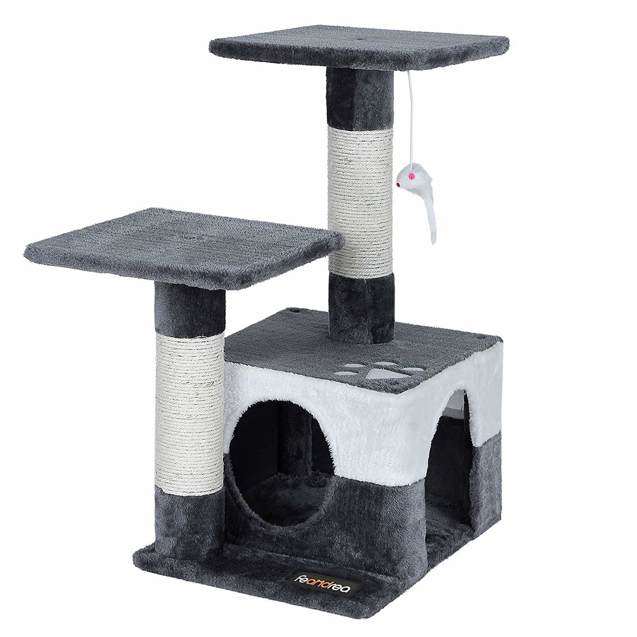 FEANDREA Kratzbaum Grau mit Höhle Bild 3