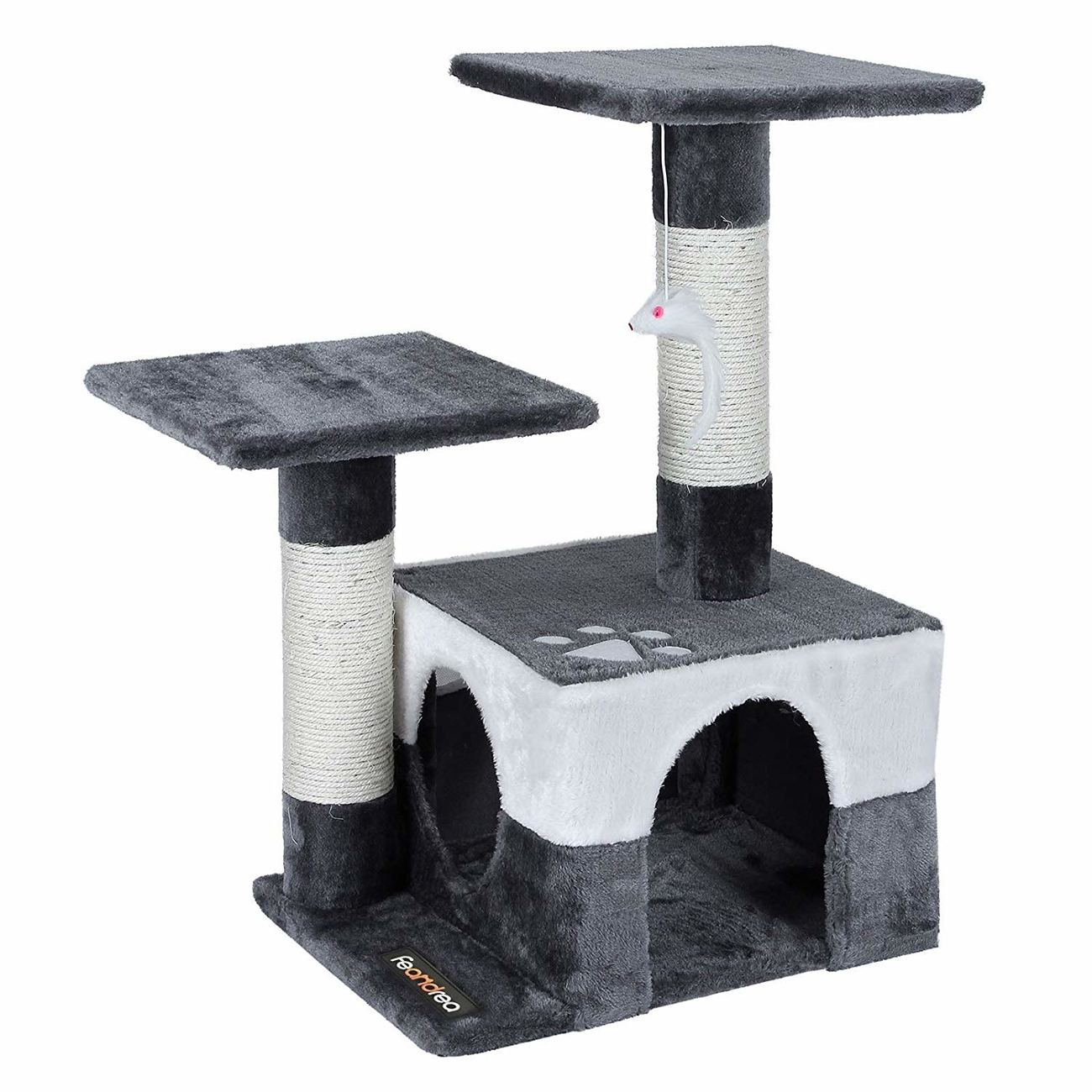 FEANDREA Kratzbaum Grau mit Höhle Bild 1