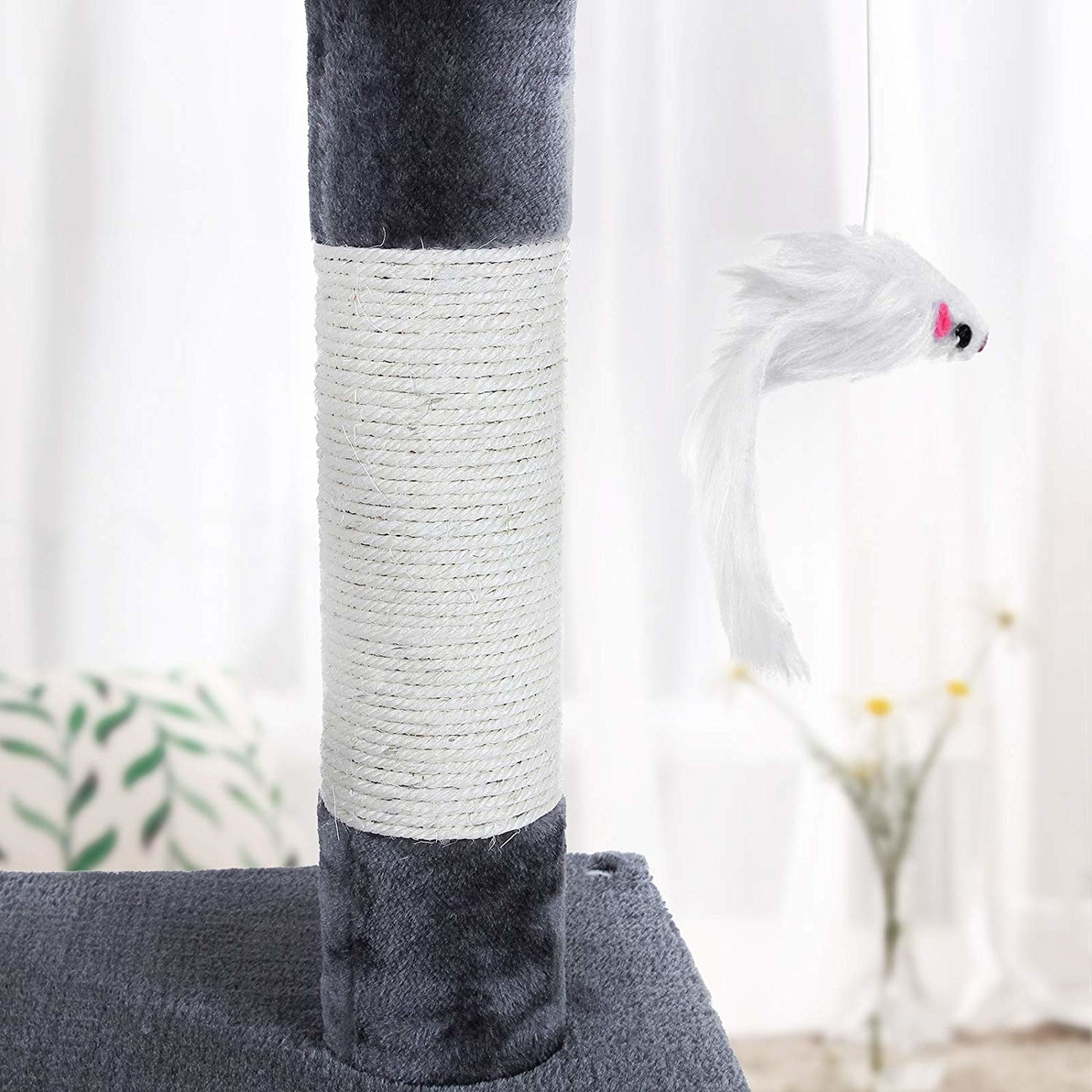 FEANDREA Kratzbaum Grau mit Höhle Bild 9