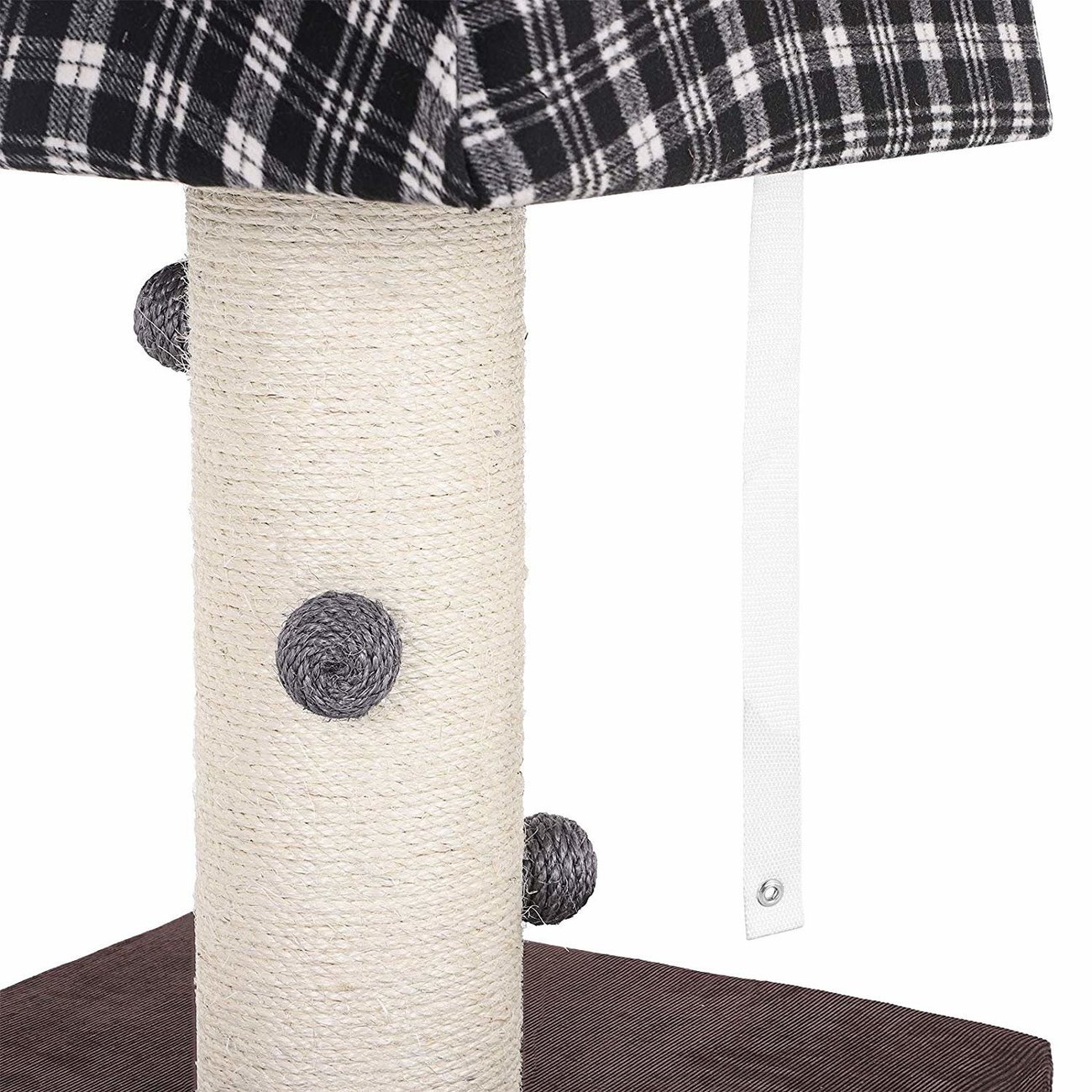 FEANDREA Kratzbaum, Katzenbaum, schwarz-weiß kariert Bild 4