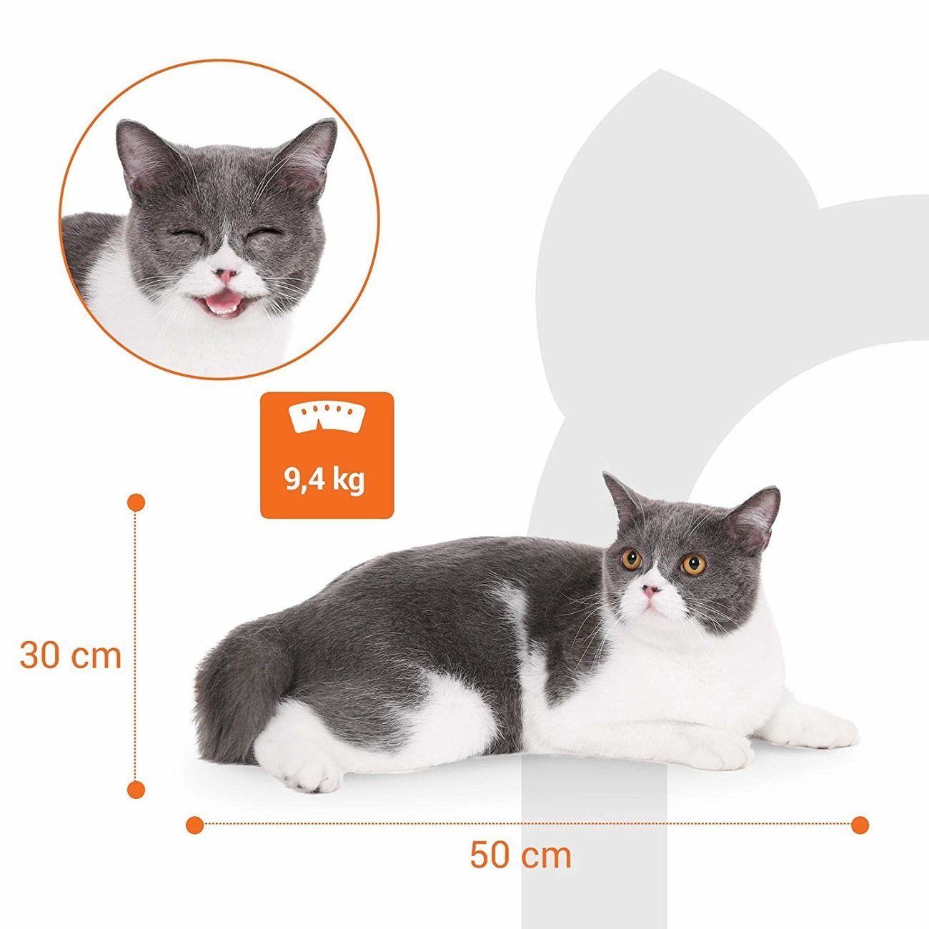 FEANDREA Kratzbaum, Katzenbaum, schwarz-weiß kariert Bild 5