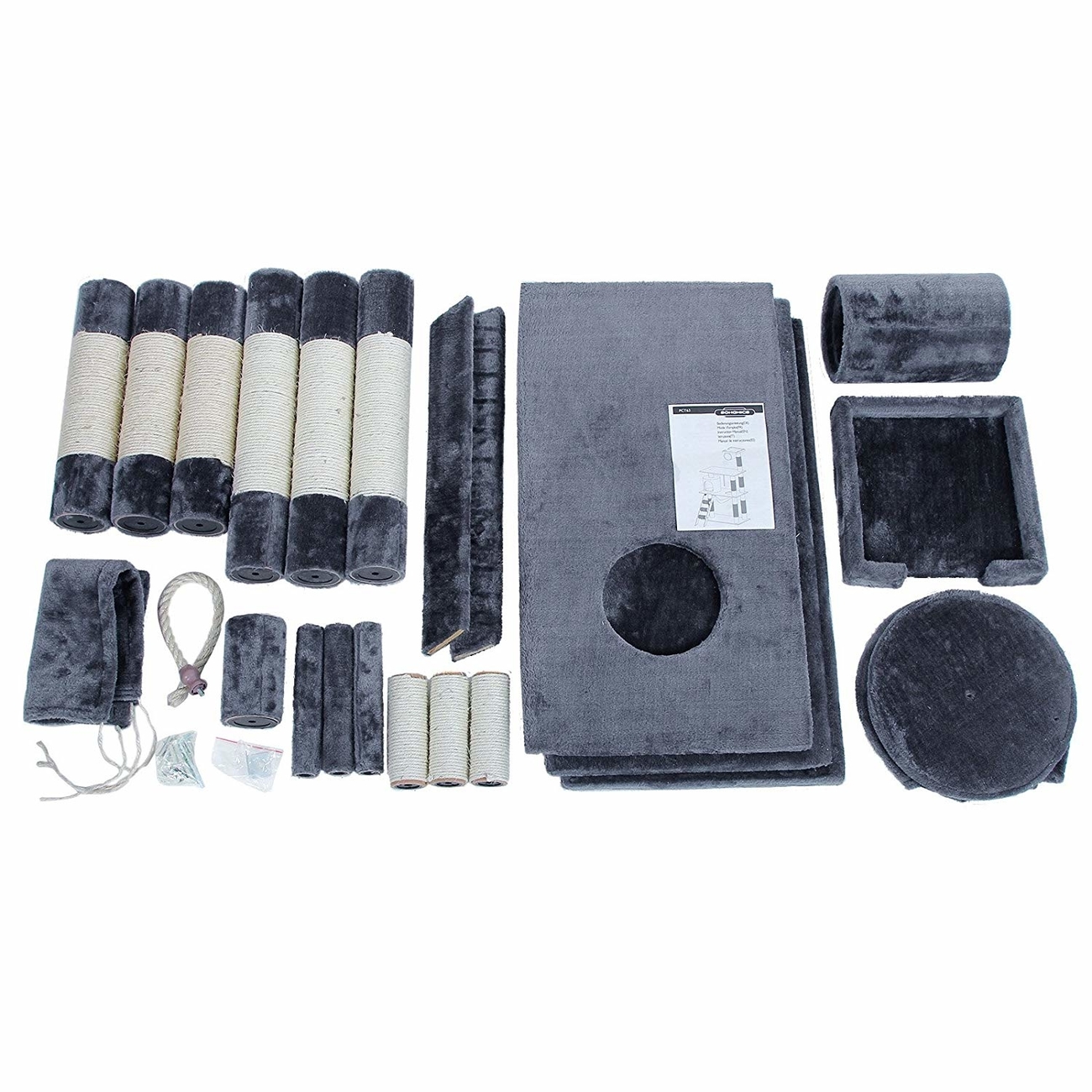 FEANDREA Kratzbaum mit Hängematte und Leiter Bild 8