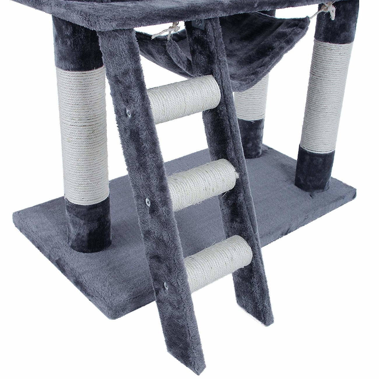 FEANDREA Kratzbaum mit Hängematte und Leiter Bild 5