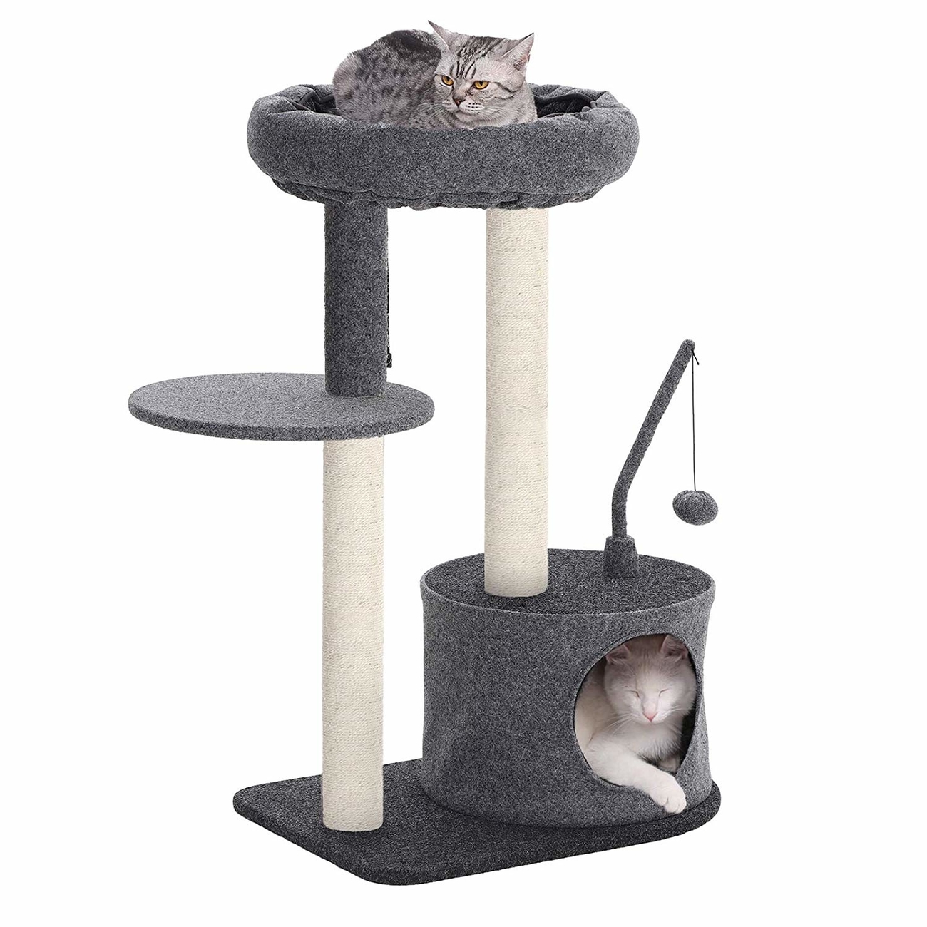 FEANDREA Kratzbaum mit Sisal Stämmen und Filzoberfläche Bild 4