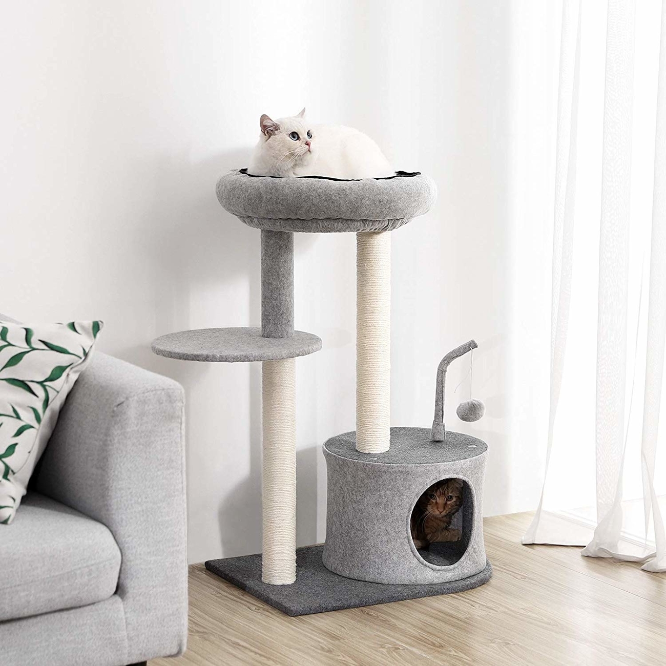 FEANDREA Kratzbaum mit Sisal Stämmen und Filzoberfläche Bild 23