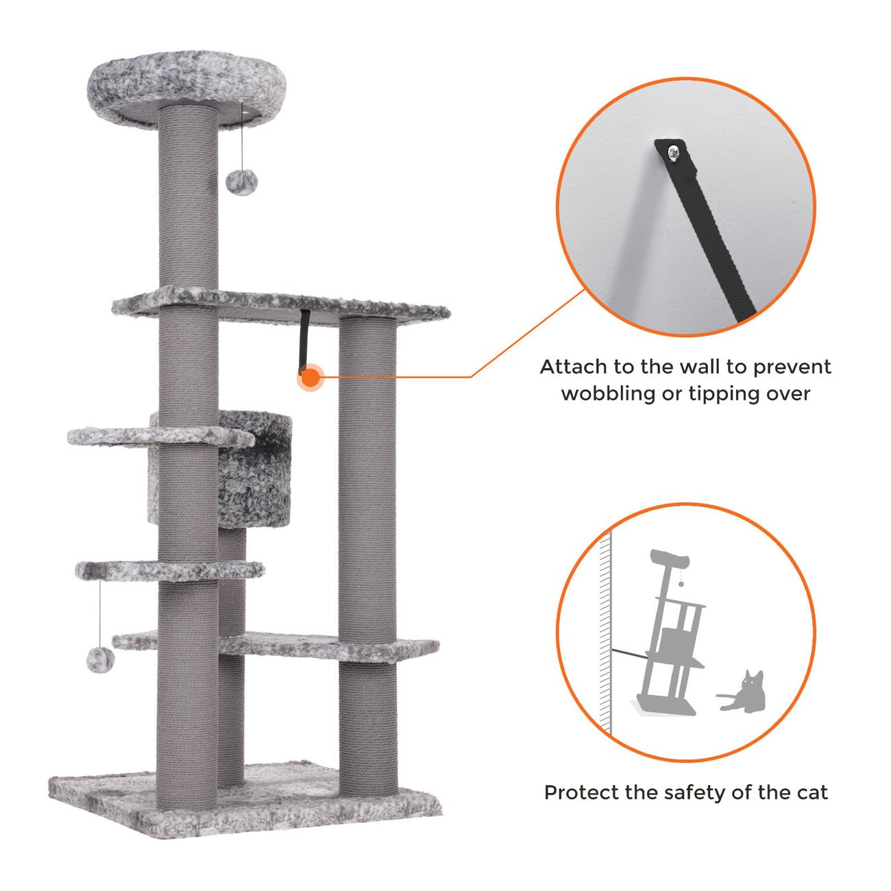 FEANDREA Luxus-Kratzbaum XL Plüsch III Bild 4