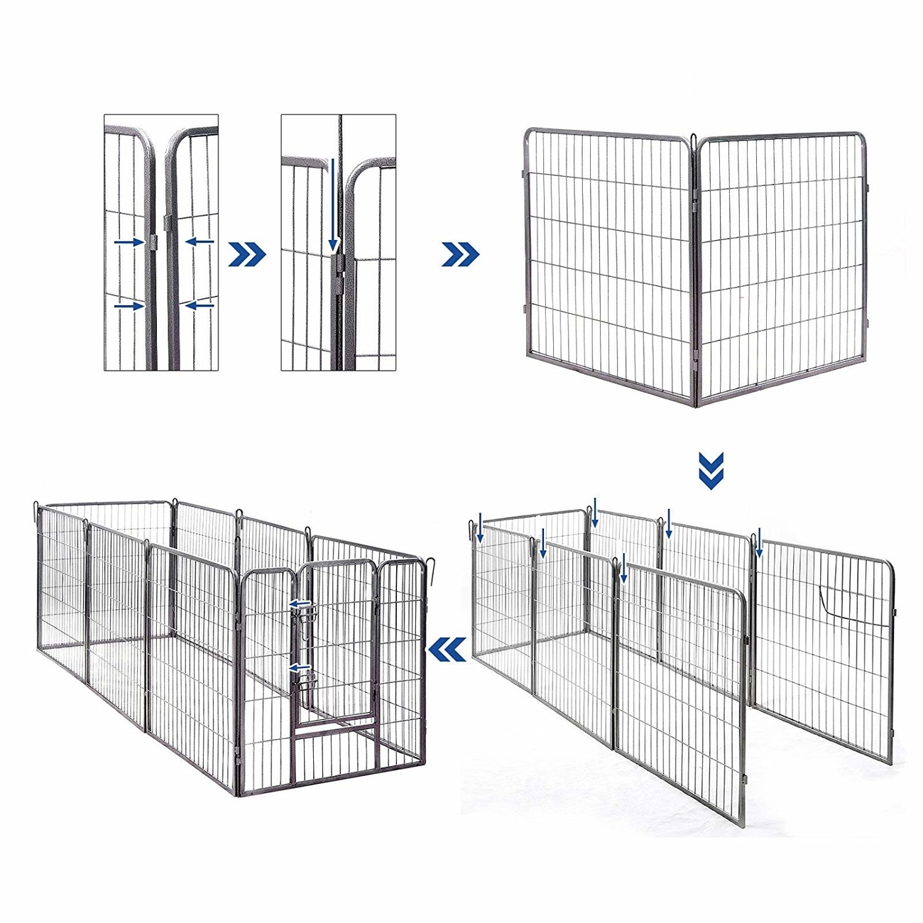 FEANDREA Welpenauslauf Laufgitter Welpenfreigehege 80x100cm Bild 11