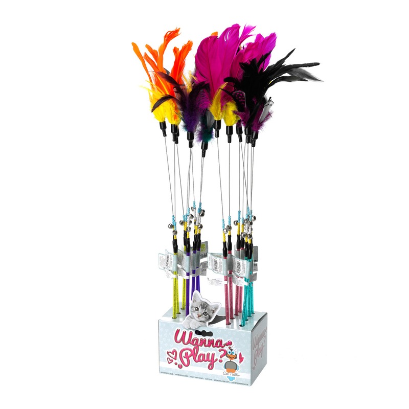 Feder Spielangel Rosie mit Glöckchen für Katzen Bild 2