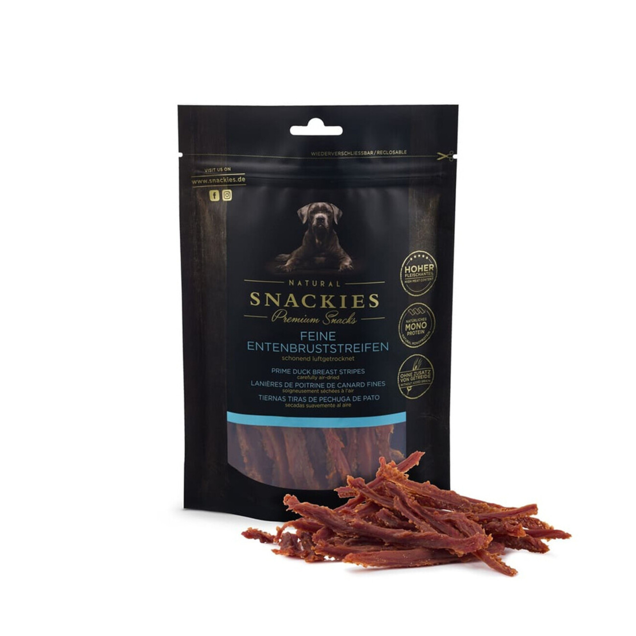 Snackies – Luftgetrocknete Entenbrust für Hunde – Getreidefrei & Fettarm Bild 2