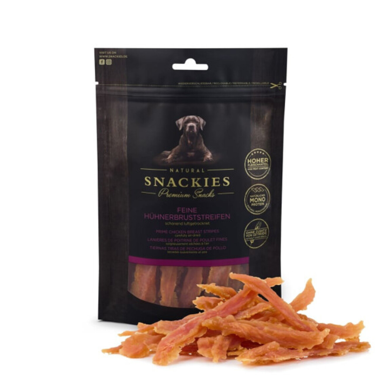 Snackies Feine Hühnerbrust Snacks für Hunde – Luftgetrocknet & Getreidefrei Bild 2