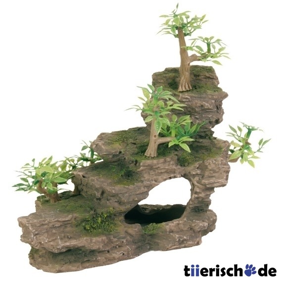 Felsentreppe mit Pflanzen für Aquarium Bild 1